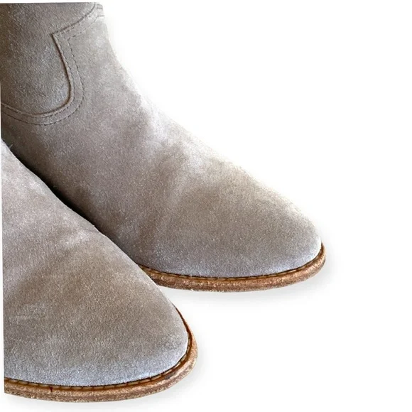 JOIE KEATON Suede Fringe Chelsea Western Boot 2”Heel Pull On Point Toe Size 38.5 - Picture 8 of 15